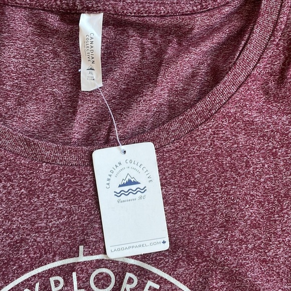 Women's Maroon Explore Banff Canada Tee - Picture 3 of 4